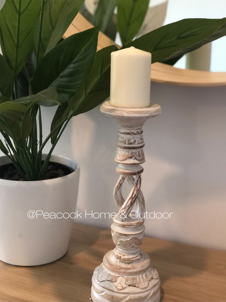 Candle Holder Spiral - natural - medium